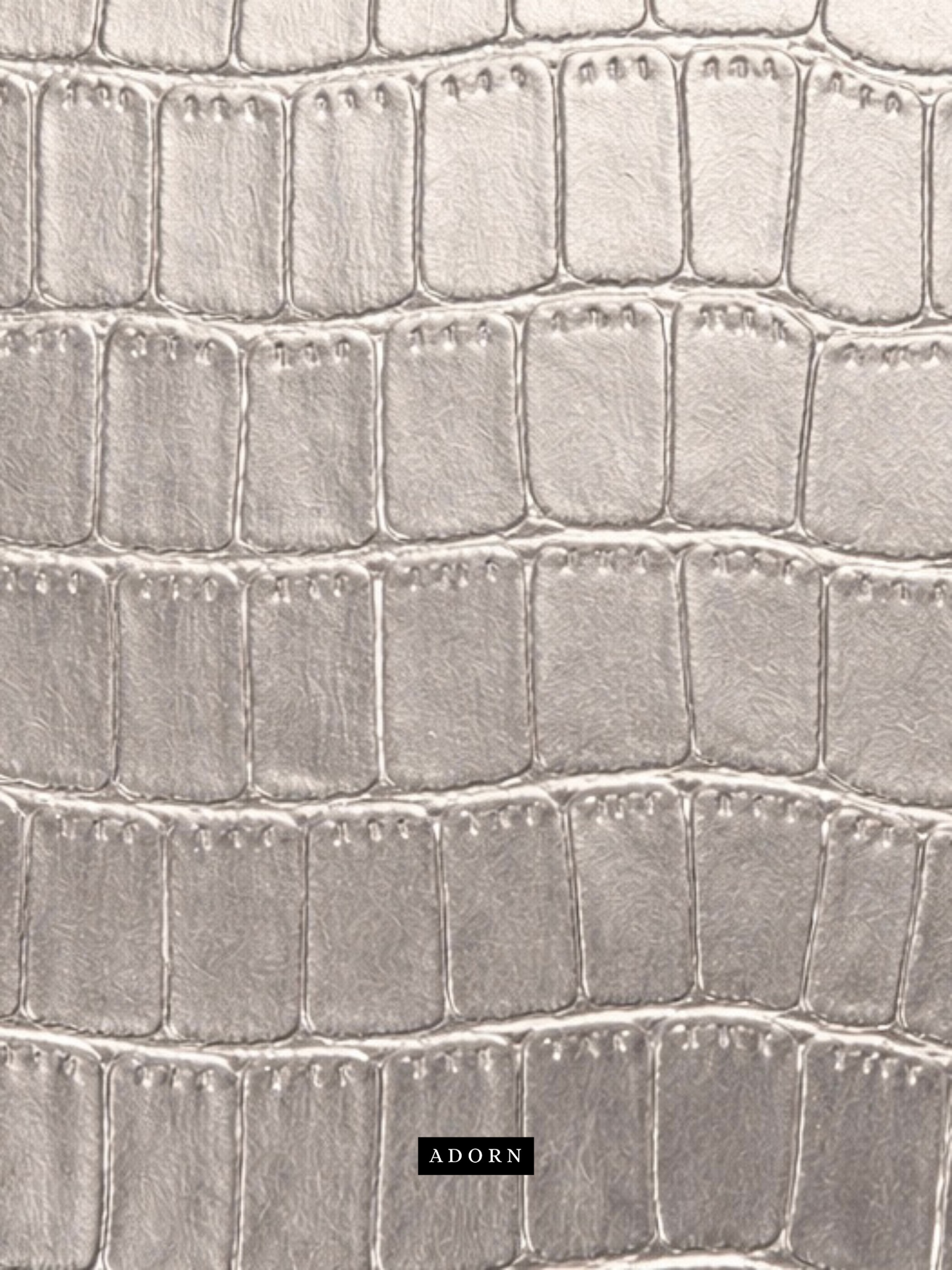 Silver Crocodile Leather Laptop Case - Adorn Phone Accessories