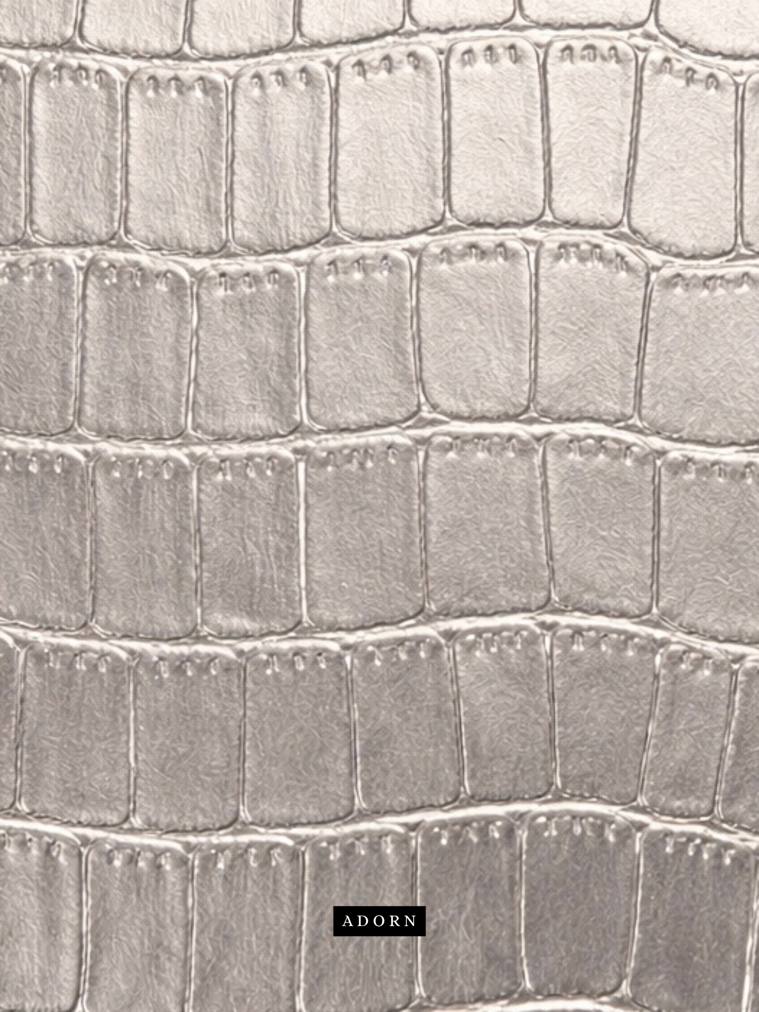 Silver Crocodile Leather Laptop Case - Adorn Phone Accessories