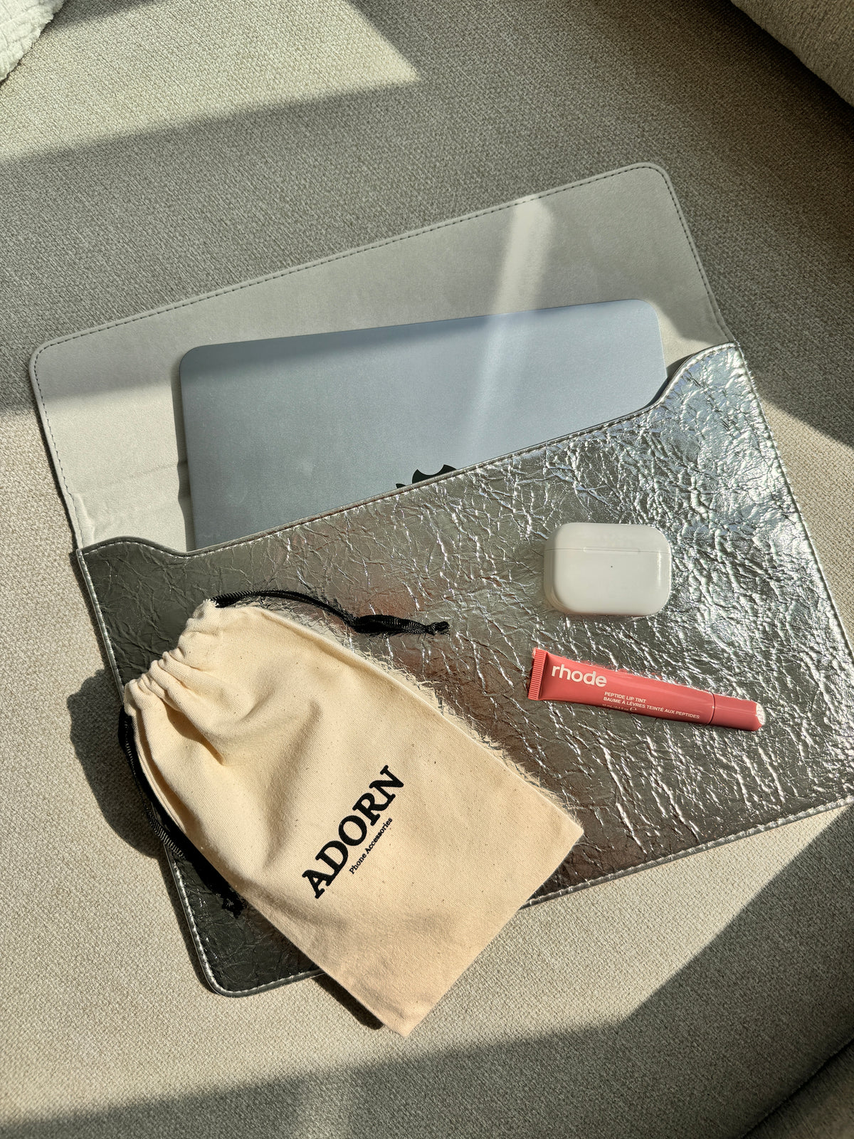 Crinkle Leather Sleeve